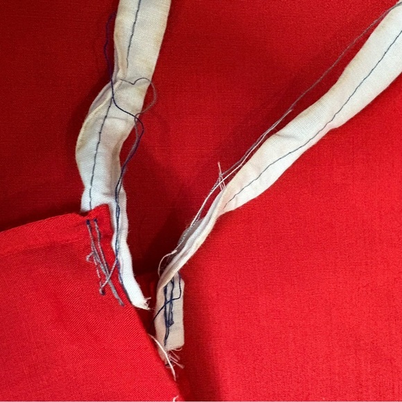 Handmade Red Beaded Coin Trim Wrap Skirt Cape OS Costume Boho Festival Sarong - Picture 8 of 12